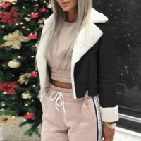  Casual Slim Pocket Zipper Short Outerwear - Thumbnail 5