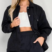  Single Breasted Turn-down Collar Wool Coat  - Thumbnail 2