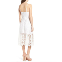 White Color Hollow out Spaghetti Strap - Thumbnail 3