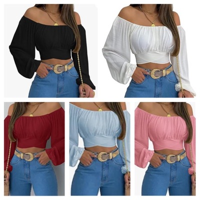 Off the  shoulder crop-td - Thumbnail 4