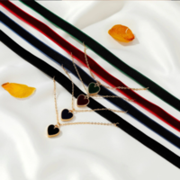 Korean Flannel Sexy Short Necklace For Women - Thumbnail 4