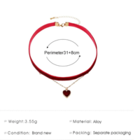 Korean Flannel Sexy Short Necklace For Women - Thumbnail 8