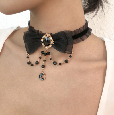 Lace Choker Gothic Statement Necklace