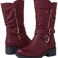 Gothic Buckle Strap Combat Boots  - Thumbnail 3