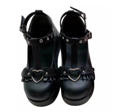 Gothic Punk Shoes Lolita Ladies Wedges 