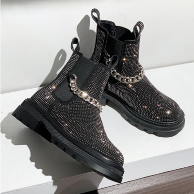 Ankle boots bling rhinestone women