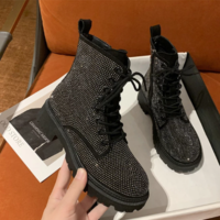 Punk Gothic Style Lace Up Platform Ankle Boots - Thumbnail 3