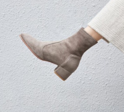 Women Elastic Fabric Flock Boots Suede