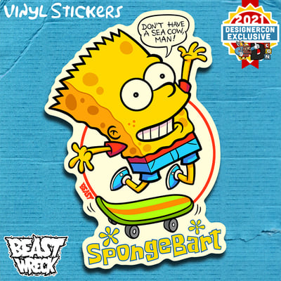 Spongebart squareshorts sticker