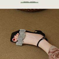 High Heel Sandals With Diamond Decoration - Thumbnail 7