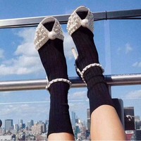Fashion Wedding Shoes Women New Pearls  - Thumbnail 4