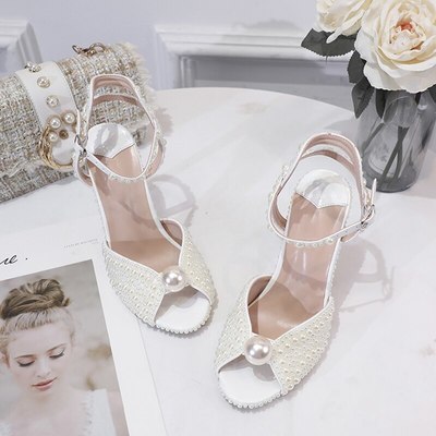 Fashion Wedding Shoes Women New Pearls 