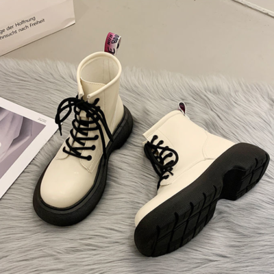  winter new british style platform non-slip 