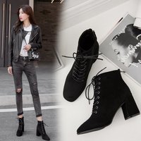 Solid Lace-up Back Zipper European  - Thumbnail 6