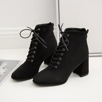 Solid Lace-up Back Zipper European  - Thumbnail 7
