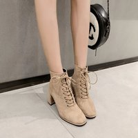 Solid Lace-up Back Zipper European  - Thumbnail 3
