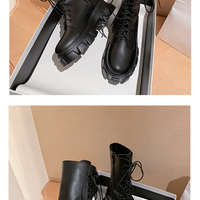  Fashion Platform Motorcycle Boots Women - Thumbnail 5