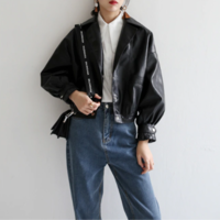 Fashion Loose Soft Pu Motorcycle Punk  - Thumbnail 4