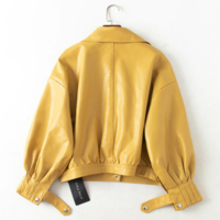 Single Breasted Short Motorcycle Punk Coat - Thumbnail 3