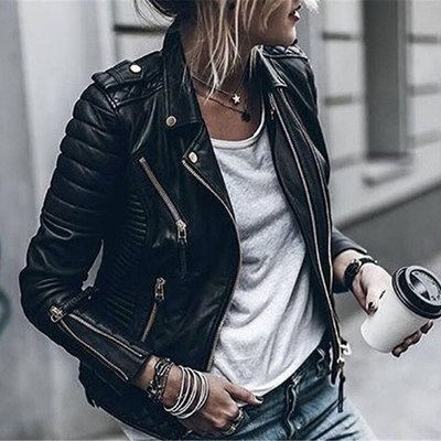 Korean fashion motorcycle biker jacket