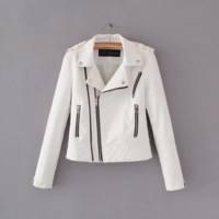 Long Sleeve Autumn Winter Biker Zipper - Thumbnail 2