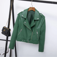 Spring Autumn Long Sleeve Slim Bikers - Thumbnail 1
