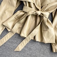 Fashion Spring Autumn Solid Turn-down Collar - Thumbnail 7