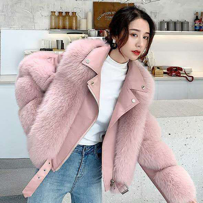 Faux Fur Turn Down Collar Jackets Women