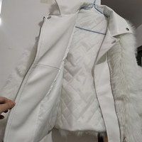 Faux Fur Turn Down Collar Jackets Women - Thumbnail 3