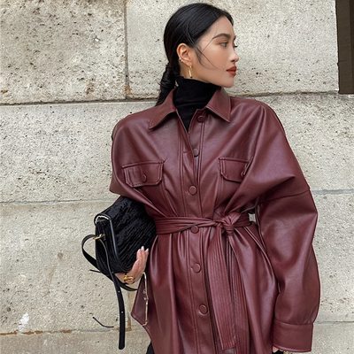  turn down collar sashes tie belt waist 