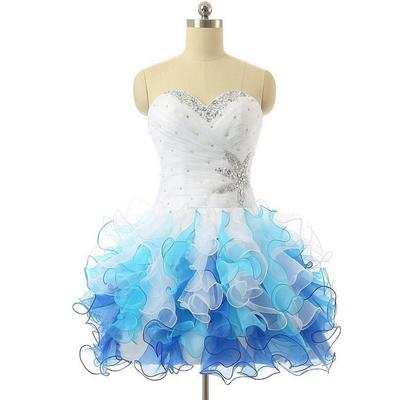 Lovely Prom Dress,Sweetheart Prom Dress,Beaded Homecoming Dress,Organza Prom Dress,Short Prom Dress,Cheap Prom Dress,643