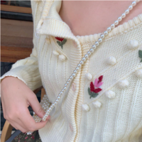 Cute Embroidered Flower Cardigan Sweater  - Thumbnail 7