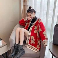 Cute Teddy Bear Sweater Cardigan - Thumbnail 4