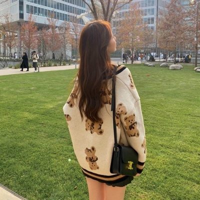 Cute Teddy Bear Sweater Cardigan