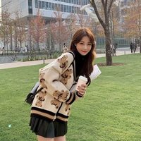 Cute Teddy Bear Sweater Cardigan - Thumbnail 1