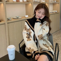 Cute Teddy Bear Sweater Cardigan - Thumbnail 2