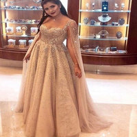 Plus Size Prom Dresses with Beading,Tulle Prom Dresses,652 - Thumbnail 2