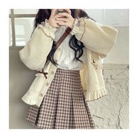  Kawaii Vintage Coat Women Casual Pockets - Thumbnail 3