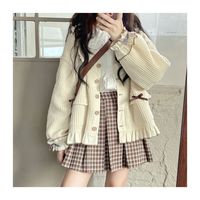  Kawaii Vintage Coat Women Casual Pockets - Thumbnail 4