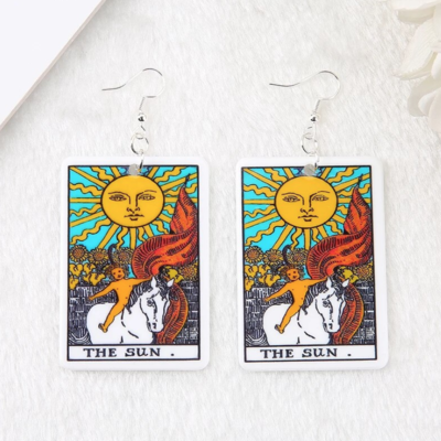 Free shipping-tarot deck card earrings - Thumbnail 3