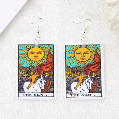 Free Shipping-TAROT DECK CARD EARRINGS