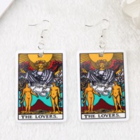Free Shipping-TAROT DECK CARD EARRINGS - Thumbnail 2