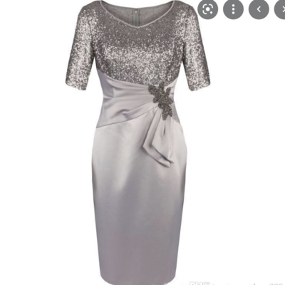 Knee length grey mother of the bride dresses