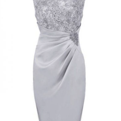 Light grey mother of the bride dresses