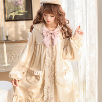 Winter Autumn Soft Cute Sweet Lace White & Scarlet Red Coat - Thumbnail 9