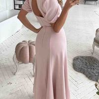 Fashion Short Sleeve Split Dress - Thumbnail 1