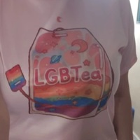 Cute LGBT Rainbow Pride Tea Drink Pink Graphic Short Sleeve T-shirt Aesthetic Casual E-Girl Kawaii Korean Japanese Harajuku - Thumbnail 8