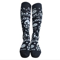 Cute Black Ouija Board Magic Star Moon Print Socks Punk Goth Aesthetic Casual E-Girl Kawaii Korean Japanese Harajuku - Thumbnail 6