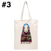 Japanese Anime Print Canvas Tote Bag  - Thumbnail 4