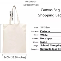 Japanese Anime Print Canvas Tote Bag  - Thumbnail 1